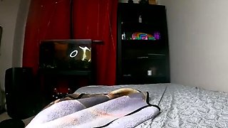 Amateur striptease and Solo masturbation