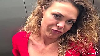 German MILF Nymphomaniac Gets Risky Elevator Fuck with Stranger - Cum in Mouth & Doggystyle POV