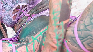 Tattooed Girl BBC Anal Fuck - Deepthroat, ATM Facial Cumshot