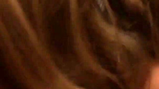 Brunette teen sucks and fucks big cock in the bed