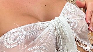 Big boobs milf masturbates with her dildo