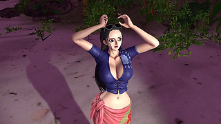 Nico Robin Tasted Big Black Cock