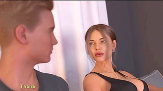 Sexy cartoon adventures with European pornstar Misskitty2k in her underwear