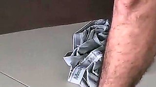 Wanking Her Cuckold Husband and Being Penetrated in Her Pussy by Her Friend's Thick Penis