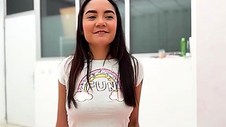 Busty cosplay fetish brunette nurse sucks cock pov