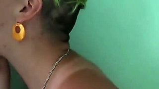Cock sucking through gloryhole and swallow