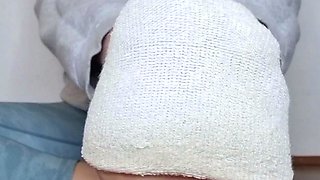 Blonde in stockings foot fetish and pussy pounding