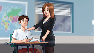Cumming in French Pussy - Visual Novel Gameplay