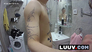 LUUV. Alice and her boyfriend Lucien shares their real amateur shower time for their reality show