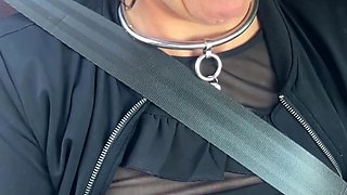 Slutty Step Mom Punished in the Car Like a Whore