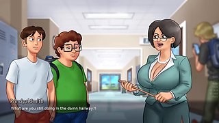 Hentai gameplay adventure in summertime saga featuring big booties and animated fun