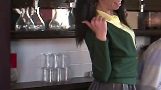 Beautiful babe Gina Jameson gets fucked by Sam Bourne's big dick