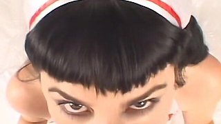 Nurse Claudine Jerks off Then Sucks a Mean Cock