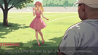 2D Cartoon: Petite Blonde Babe Sucks Off To a Perv Fat Big-dicked Stranger In the Park