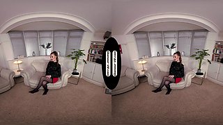 Brook Logan Sexy Secretary With Black Stockings Pleasures Herself Joi - 8k Vr