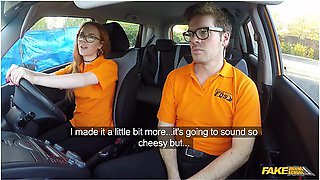 British Ginger Babe Ella Hughes Gets Her Perfect Pussy Fucked During Driving L