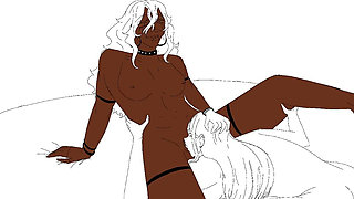 Submissive and dominant lesbian hentai