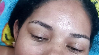 Beautiful girlfriend sucking deep throat loves