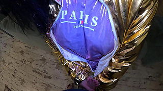 Shiny Cameltoe Tease, Hard Spanking, Deep Blowjobs & Rough Doggy with Double Cumshot 302
