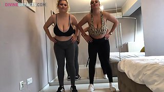 Erin and Helen Busty Sisters Workout