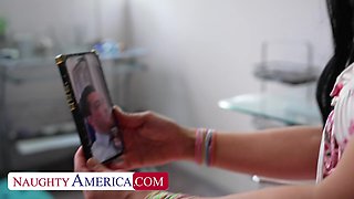 Gorgeous latina MILF Sandy Love gets her pussy broke by Kyle Mason