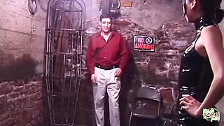 Having Them Tied Up, Two Foxy Oriental Bimbos Went On To Whip Two Naughty White Stallions