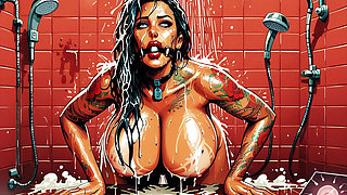 Slut Girl Hard Sex, Curvy Woman with Big Tits Sucking Big Dick, Slave Woman,bdsm