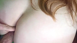 Lowered panties from a curvy girl and fucked her in the ass
