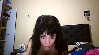 Busty brunette girl next door - solo masturbation on webcam