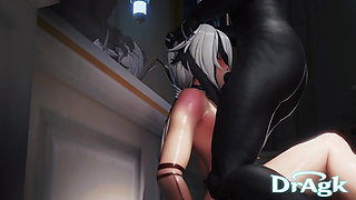 Arlecchino Gets Her Ass and Face Fucked by a Hilichurl - Genshin Impact 3D Animation Interracial Sex