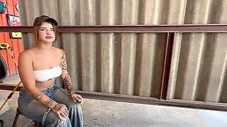 Teen Car Washer Takes Big Dick In Her Throat And Gets Fucked In The Forest