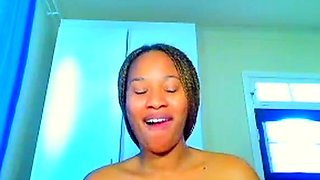 Ebony Goddess with Huge Natural Breasts on Webcam