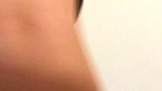 Small titted cute asian girl sucking cock after fingering