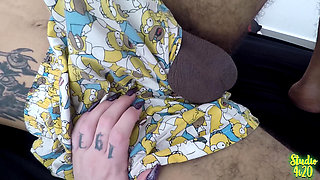 Petite Slut Playing with My Big Balls
