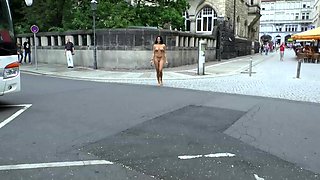 Solo brunette babe has a hot time as she masturbates