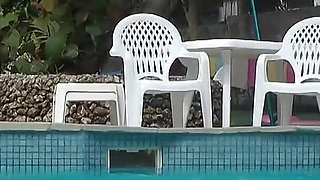 Ebony BBW Vanessa Del Shows Off Her Massive Tits As She Bounces In The Pool