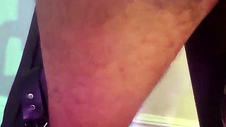 MILF mistress punishing pitiful slave's cock and balls