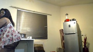 Black SSBBW Shaking Her Big Natural Tits