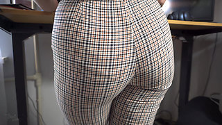 Office Girl Teases Ass in Full Back Panties