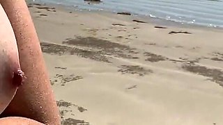 Wifey Walks Around Beach Fully Nude