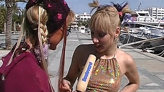 Blonde Teen Likes to Play with Her Anal Hole at Pool