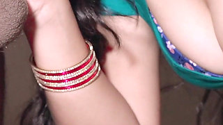 Hot Stepmom Sucking Dick, Deepthroat in Saree with Hindi Audio