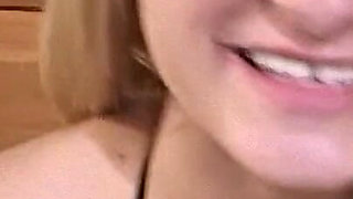 Blonde Slut Does Best Handjob with Squirting on Tits