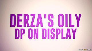 Derza's Oily Dp On Display With Isiah Maxwell, Zac Wild, Gia Derza - Brazzers