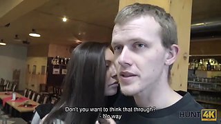 HUNT4K. Cutie makes love with stranger to earn cash for boyfriend