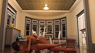 Shut Up and Dance Adult game scene of all night fuck to stepsister in kitchen