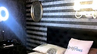 Amateur striptease and Solo masturbation