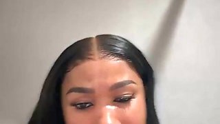 Lustful ebony MILF solo exciting movie