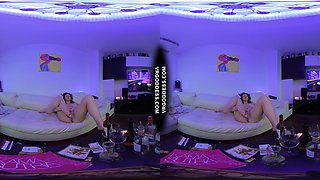 Bodacious Big Boobed Vanessa Klein Smoking Bong Rips Getting Her Pussy Stuffed In Black Light