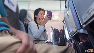 Katty West And Verified Amateurs - I Took My Dick Out Right On The Plane And The Stranger From The Next Seat Helped Me Cum In Two Minut